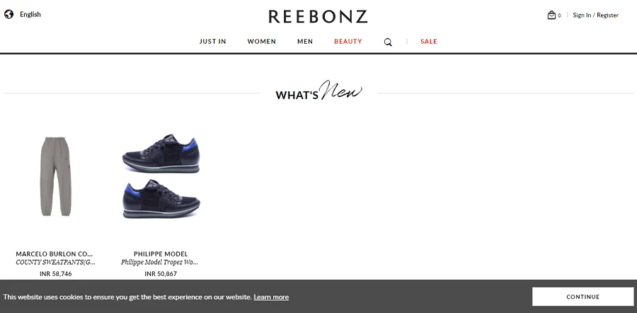 reebonz ecommerce site